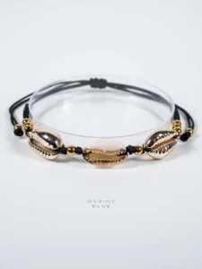 Cowrie 3 Handmade Bracelet Nocturnal Black - Wholesale Charm Bracelet | Handmade Jewelry
