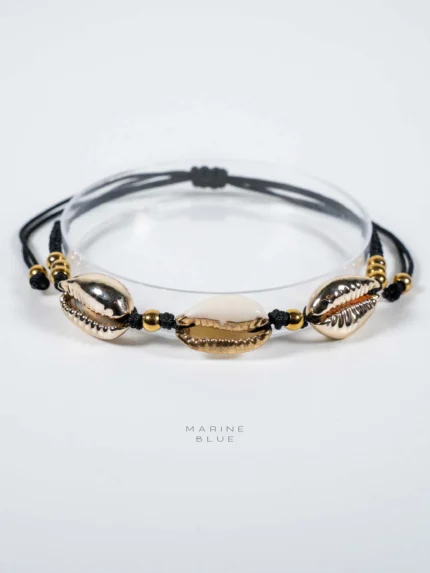 Cowrie 3 Handmade Bracelet Nocturnal Black - Wholesale Charm Bracelet | Handmade Jewelry