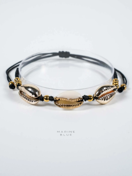 Cowrie 3 Handmade Bracelet Nocturnal Black - Wholesale Charm Bracelet | Handmade Jewelry