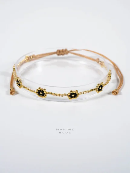 Solo Cells Tied Handmade Bracelet Nocturnal Black - Wholesale Beaded Bracelet | Handmade Jewelry