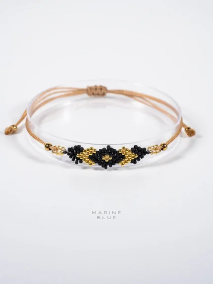 Solo Crosshair Handmade Bracelet Nocturnal Black - Wholesale Beaded Bracelet | Handmade Jewelry