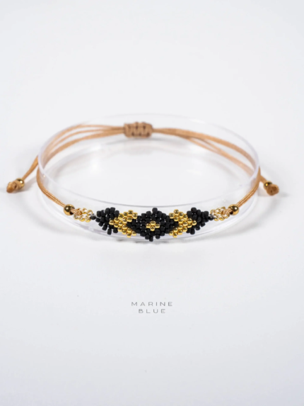 Solo Crosshair Handmade Bracelet Nocturnal Black - Wholesale Beaded Bracelet | Handmade Jewelry