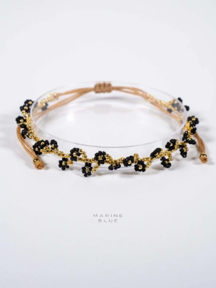 Solo Daffodils Handmade Bracelet Nocturnal Black - Wholesale Beaded Bracelet | Handmade Jewelry