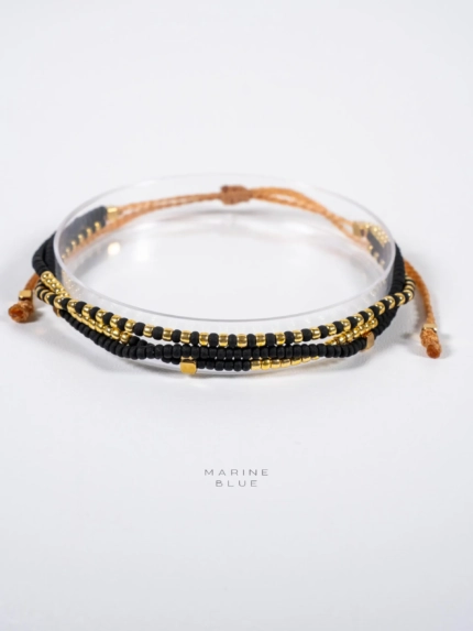 Solo Flex 3 Handmade Bracelet Nocturnal Black - Wholesale Beaded Bracelet | Handmade Jewelry