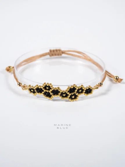 Solo Honeycomb Handmade Bracelet Nocturnal Black - Wholesale Beaded Bracelet | Handmade Jewelry