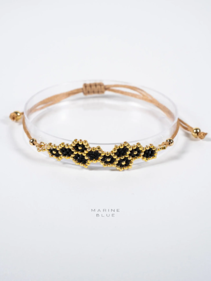 Solo Honeycomb Handmade Bracelet Nocturnal Black - Wholesale Beaded Bracelet | Handmade Jewelry