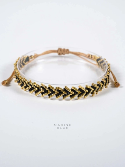 Solo Phyton Long Handmade Bracelet Nocturnal Black - Wholesale Beaded Bracelet | Handmade Jewelry