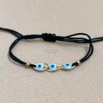 3 Steps Evil Eye Handmade Bracelet Nocturnal Black - Wholesale Charm Bracelet | Handmade Jewelry