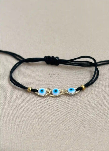 3 Steps Evil Eye Handmade Bracelet Nocturnal Black - Wholesale Charm Bracelet | Handmade Jewelry
