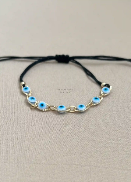 7 Steps Evil Eye Handmade Bracelet Nocturnal Black - Wholesale Charm Bracelet | Handmade Jewelry
