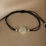 Camomile Flat Handmade Bracelet Nocturnal Black - Wholesale Charm Bracelet | Handmade Jewelry