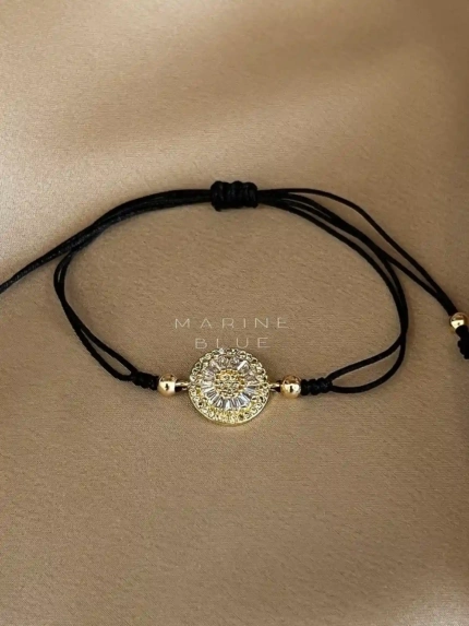 Camomile Flat Handmade Bracelet Nocturnal Black - Wholesale Charm Bracelet | Handmade Jewelry