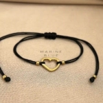 Edge Heart Handmade Bracelet Nocturnal Black - Wholesale Charm Bracelet | Handmade Jewelry