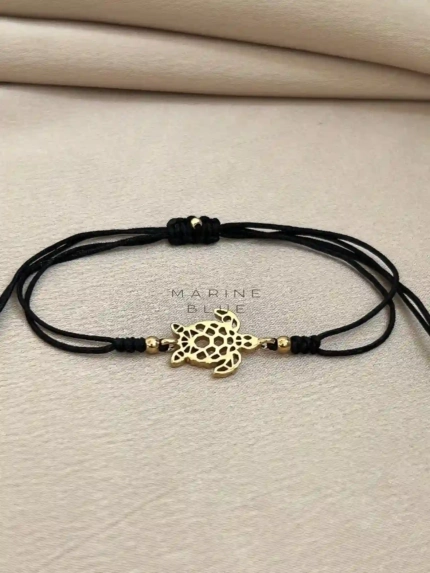 Edge Turtle Handmade Bracelet Nocturnal Black - Wholesale Charm Bracelet | Handmade Jewelry
