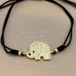 Elephant Handmade Bracelet Nocturnal Black - Wholesale Charm Bracelet | Handmade Jewelry