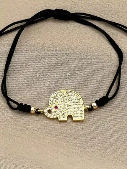 Elephant Handmade Bracelet Nocturnal Black - Wholesale Charm Bracelet | Handmade Jewelry
