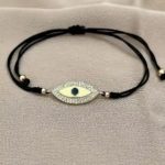 Enamel Eye Handmade Bracelet Nocturnal Black - Wholesale Charm Bracelet | Handmade Jewelry