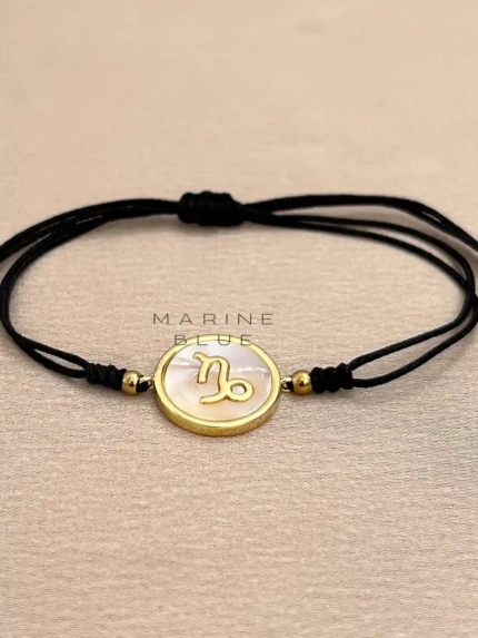 Horoscope Capricorn Handmade Bracelet Nocturnal Black - Wholesale Charm Bracelet | Handmade Jewelry