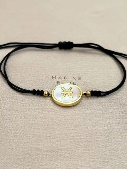 Horoscope Pisces Handmade Bracelet Nocturnal Black - Wholesale Charm Bracelet | Handmade Jewelry