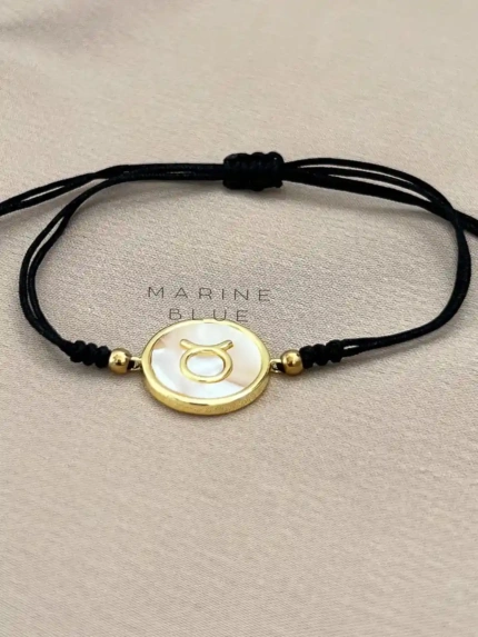 Horoscope Taurus Handmade Bracelet Nocturnal Black - Wholesale Charm Bracelet | Handmade Jewelry
