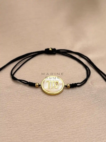 Horoscope Virgo Handmade Bracelet Nocturnal Black - Wholesale Charm Bracelet | Handmade Jewelry