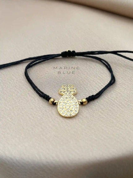 Pinapple Handmade Bracelet Nocturnal Black - Wholesale Charm Bracelet | Handmade Jewelry