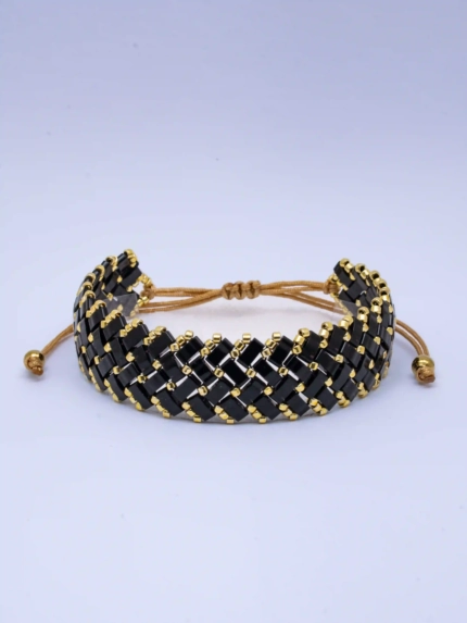 Pont du Gard Handmade Bracelet Nocturnal Black - Wholesale Beaded Bracelet | Handmade Jewelry