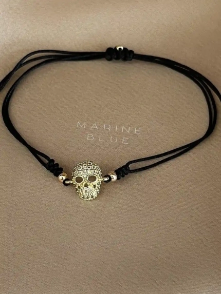 Skull Handmade Bracelet Nocturnal Black - Wholesale Charm Bracelet | Handmade Jewelry
