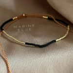 Solo 1 Flat Handmade Bracelet Nocturnal Black - Wholesale Beaded Bracelet | Handmade Jewelry