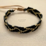 Solo 8 Snake Handmade Bracelet Nocturnal Black - Wholesale Beaded Bracelet | Handmade Jewelry