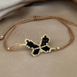 Solo Butterfly Handmade Bracelet Nocturnal Black - Wholesale Beaded Bracelet | Handmade Jewelry