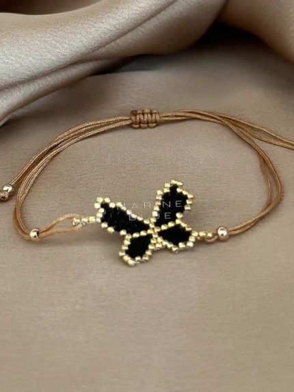 Solo Butterfly Handmade Bracelet Nocturnal Black - Wholesale Beaded Bracelet | Handmade Jewelry