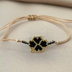 Solo Clover Handmade Bracelet Nocturnal Black - Wholesale Beaded Bracelet | Handmade Jewelry