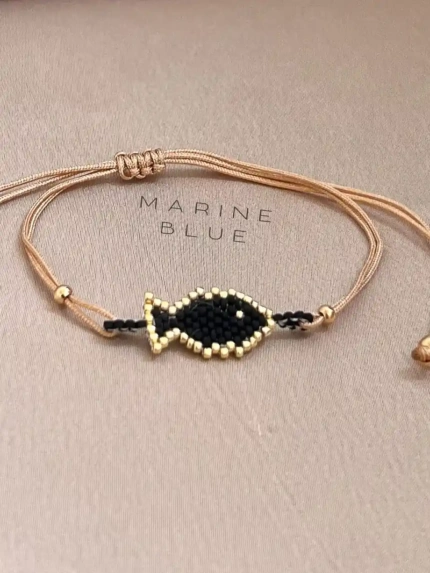 Solo Fish Handmade Bracelet Nocturnal Black - Wholesale Beaded Bracelet | Handmade Jewelry