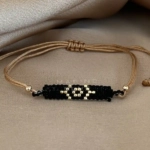 Solo Long Evil Eye Handmade Bracelet Nocturnal Black - Wholesale Beaded Bracelet | Handmade Jewelry