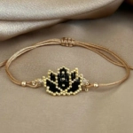 Solo Lotus Handmade Bracelet Nocturnal Black - Wholesale Beaded Bracelet | Handmade Jewelry