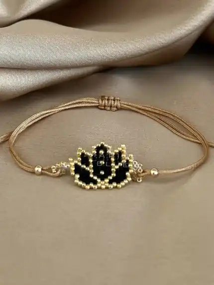Solo Lotus Handmade Bracelet Nocturnal Black - Wholesale Beaded Bracelet | Handmade Jewelry
