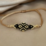 Solo Mask Handmade Bracelet Nocturnal Black - Wholesale Beaded Bracelet | Handmade Jewelry