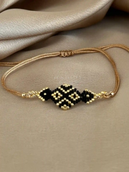 Solo Mask Handmade Bracelet Nocturnal Black - Wholesale Beaded Bracelet | Handmade Jewelry
