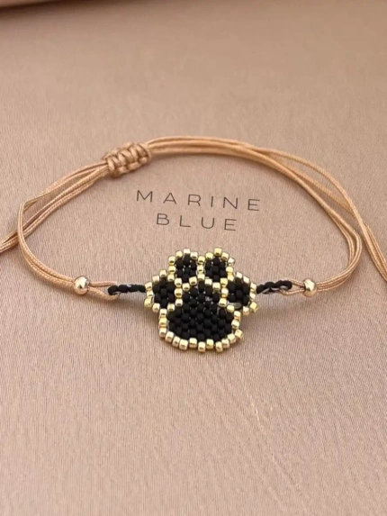 Solo Paw Handmade Bracelet Nocturnal Black - Wholesale Beaded Bracelet | Handmade Jewelry