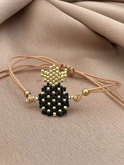 Solo Pineapple Handmade Bracelet Nocturnal Black - Wholesale Beaded Bracelet | Handmade Jewelry