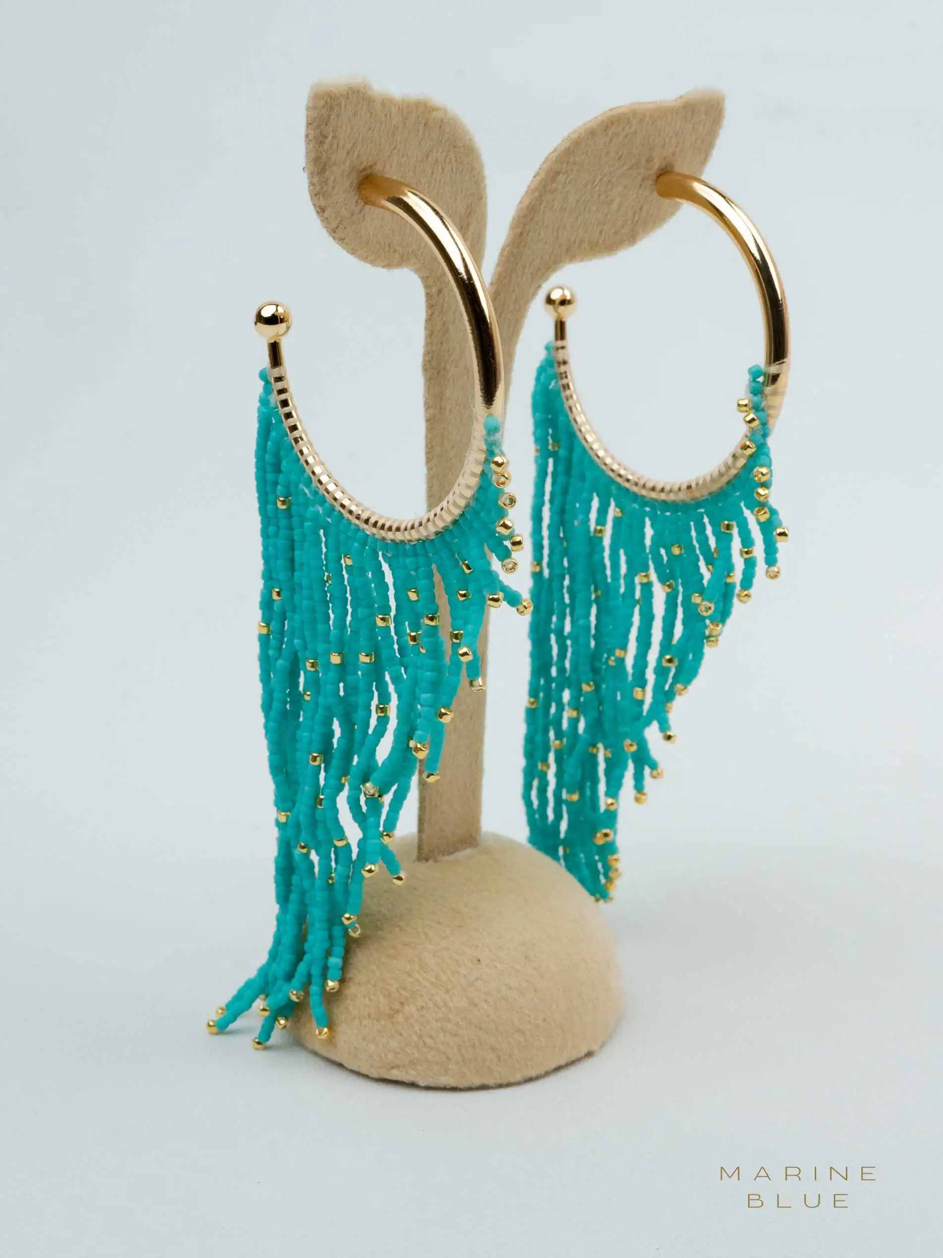 web_solo_comet_arctic_rust Solo Comet Beaded Earrings | Stainless Steel Earrings - Imagen 1