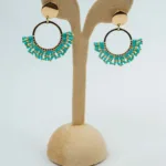 Solo Crest Beaded Earrings | Stainless Steel Earrings