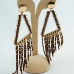 Solo Delta Beaded Earrings | Stainless Steel Earrings