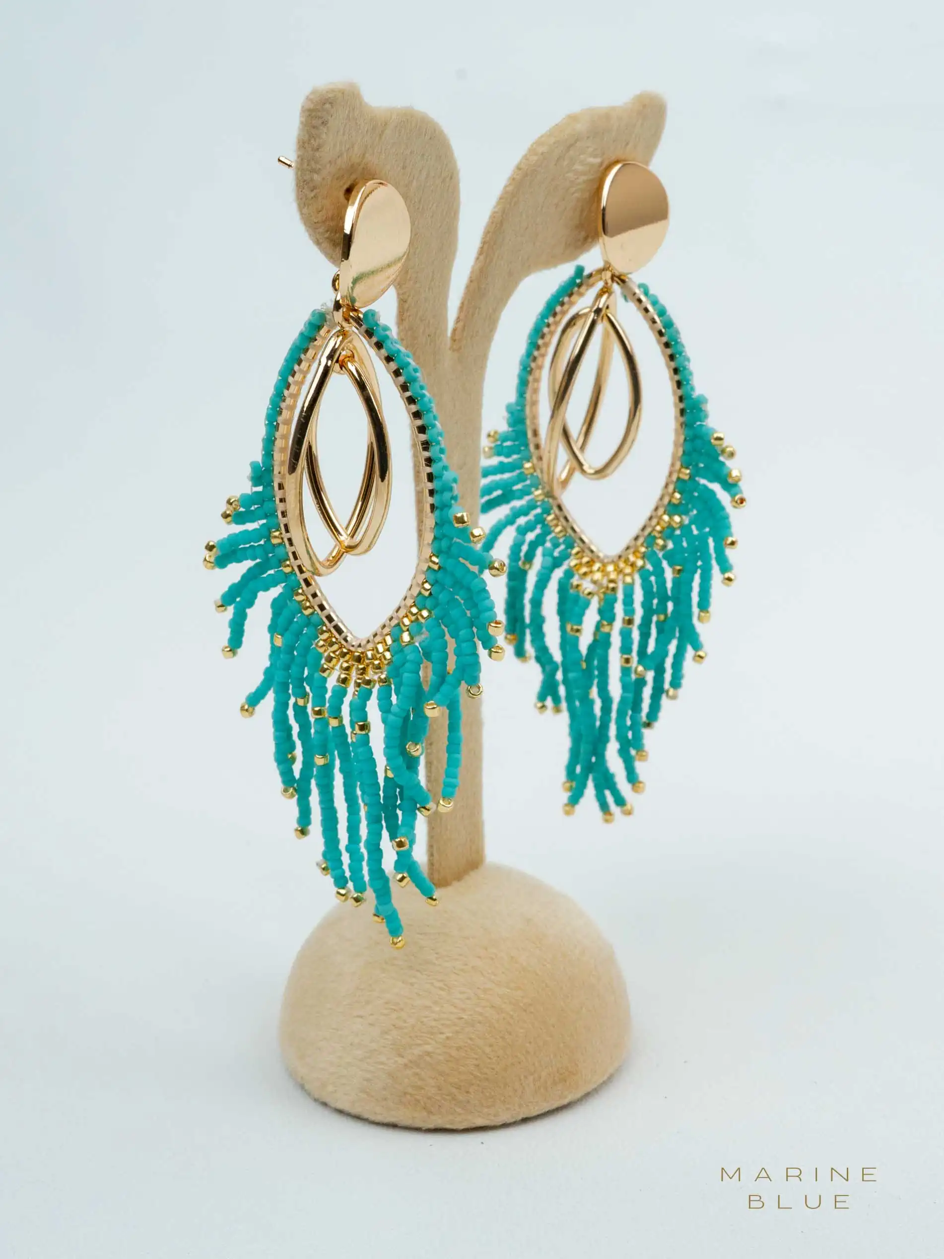 web_solo_featsy_arctic_rust Solo Featsy Beaded Earrings | Stainless Steel Earrings - immagine 1