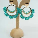 Solo Frill Beaded Earrings | Stainless Steel Earrings