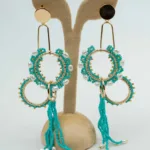 Solo Gears Beaded Earrings | Stainless Steel Earrings