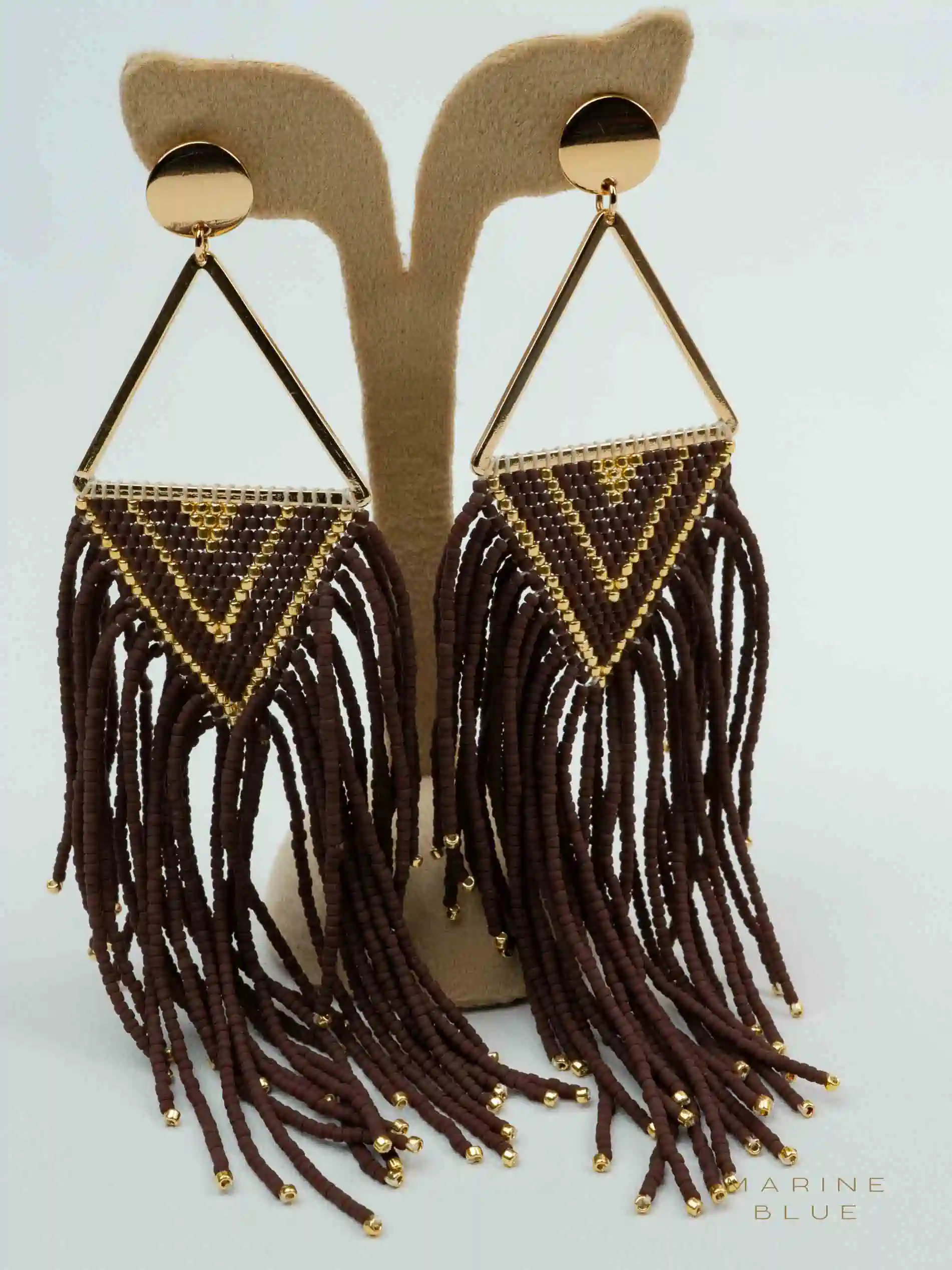 web_solo_gust_cinnamon_latte Solo Gust Beaded Earrings | Stainless Steel Earrings - immagine 1