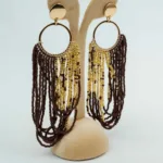 Solo Lasso Beaded Earrings | Stainless Steel Earrings