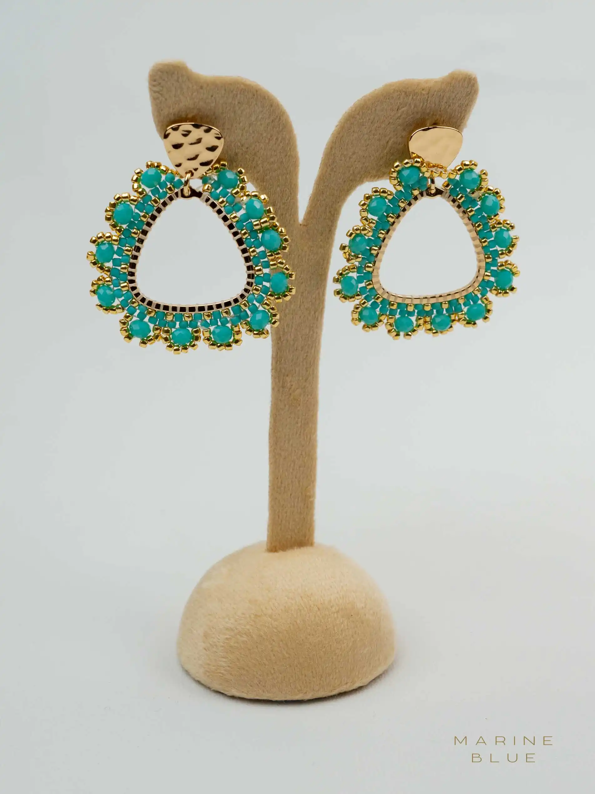 web_solo_nova_arctic_rust Solo Nova Beaded Earrings | Stainless Steel Earrings - Imagen 1